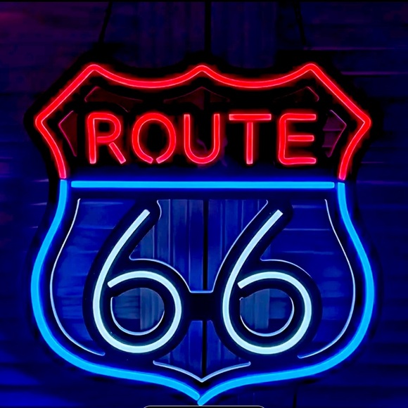 ROUTE 66 NEON LED SIGN - Picture 1 of 5